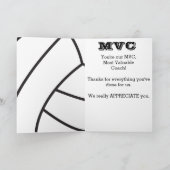 Customizable Thanks Coach Volleyball Coach Card Dankeskarte (Innenseite)