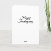 Customizable Thanksgiving  Karte (Rückseite)