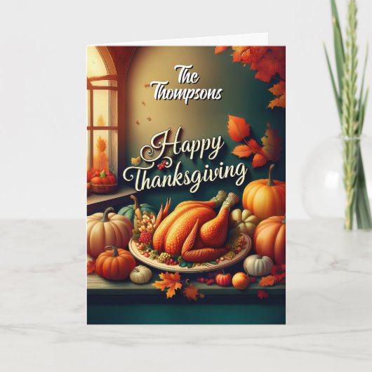 Customizable Thanksgiving  Karte (Vorderseite)