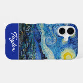 Customizable The Starry Night by Van Gogh iPhone 16 Hülle (Rückseite (Horizontal))