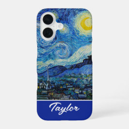 Customizable The Starry Night by Van Gogh iPhone 16 Hülle