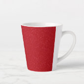 Customizable Tomato Red Speckle Latte Mug Milchtasse (Rechts)