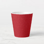 Customizable Tomato Red Speckle Latte Mug Milchtasse (Vorderseite)