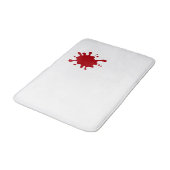 Customizable Tomato Red Splash Bath Mat Badematte (Schrägansicht)