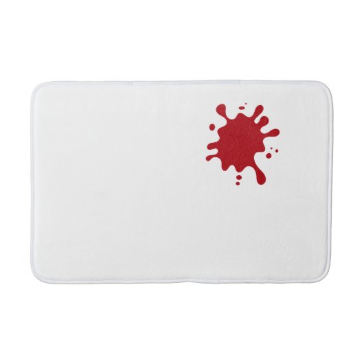 Customizable Tomato Red Splash Bath Mat Badematte (Vorderseite)