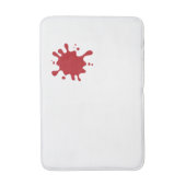 Customizable Tomato Red Splash Bath Mat Badematte (Vorderseite Vertikal)