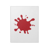 Customizable Tomato Red Splash Notepad Notizblock (Rotiert)