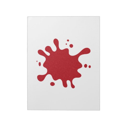 Customizable Tomato Red Splash Notepad Notizblock (Rotiert)
