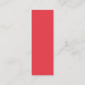 Customizable Tomato Red Split Mini Calling Card Telefonnummerkarte (Rückseite)