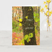 CUSTOMIZABLE//TREE MIT "GESCHNITZTEM" NAMES/FALL KARTE (Gelbe Blume)