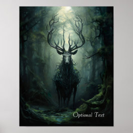 Customizable Twisted Forest Deer Poster