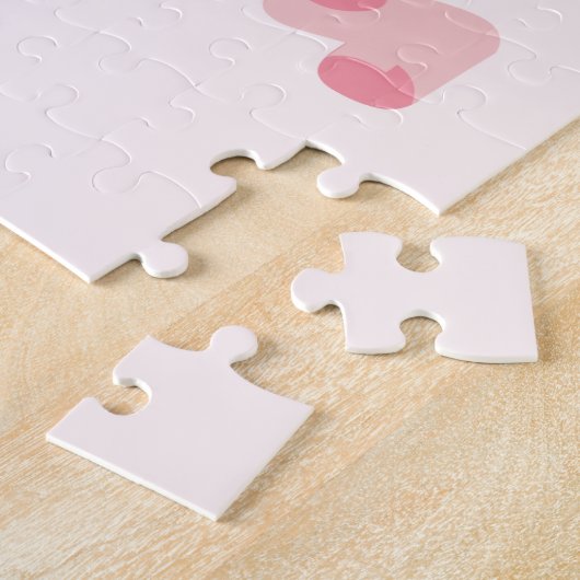 Customizable Two Linked Hearts Love Design Puzzle (Seite)