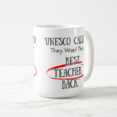 Customizable UNESCO asking for their Bestteachers  Kaffeetasse (VorderseiteRechts)