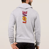 Customizable Valentine’s Day Artistic Love Men's  Hoodie (Rückseite)