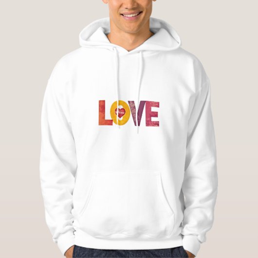 Customizable Valentine's Day Artistic Love Men's a Hoodie (Vorderseite)