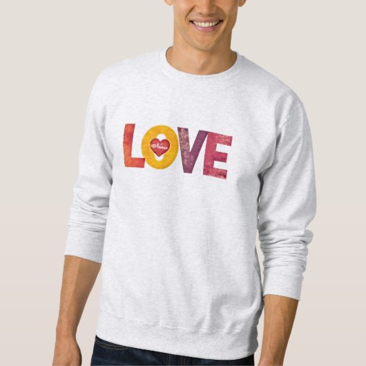 Customizable Valentine's Day Heart Love Women’s  Sweatshirt (Vorderseite)