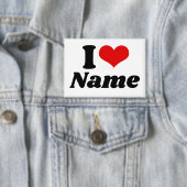 Customizable Valentines Day I love Heart Custom Button (Insitu)