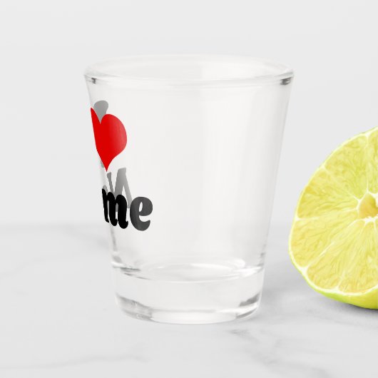 Customizable Valentines Day I love Heart Custom Schnapsglas (Rechts)