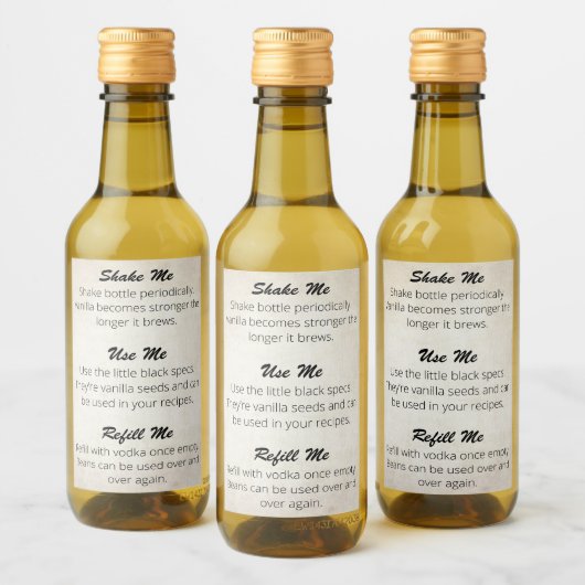 Customizable Vanilla Extract label VE_002_04c Weinetikett (Flaschen)