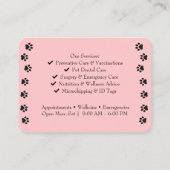 Customizable Veterinarian Business Card – Photo Visitenkarte (Rückseite)