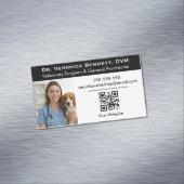 Customizable Veterinary Professional Photo  Magnetische Visitenkarte (Beispiel)
