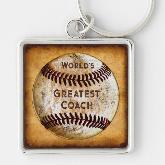 Customizable Vintage Baseball Keychains Schlüsselanhänger (Vorne)