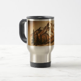 Customizable Vintage Mountain Travel Tumbler Reisebecher