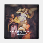 Customizable Vintage Nativity Christmas  Magnet (Vorne)