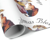 Customizable Vintage Nativity Geschenkpapier (Rolleneckpunkt)