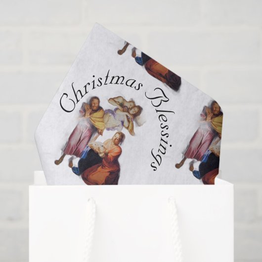 Customizable Vintage Nativity Tissue Paper Seidenpapier