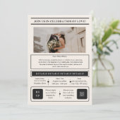 Customizable Vintage Newspaper Save the Date Einladung (Stehend Vorderseite)