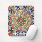 Customizable Vintage Spanish Tile Mousepad (Mit Mouse)