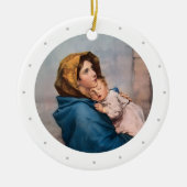 Customizable Virgin Mary Christmas Keramik Ornament (Vorne)