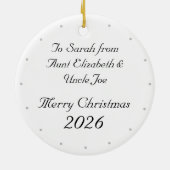 Customizable Virgin Mary Christmas Keramik Ornament (Hinten)