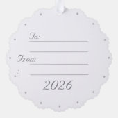 Customizable Virgin Mary Paper Ornament Card (Rückseite)