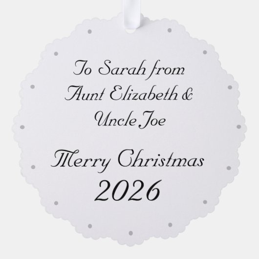 Customizable Virgin Mary Paper Ornament Card Karte (Rückseite)