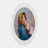 Customizable Virgin Mary Paper Ornament Card Karte (Rechts)