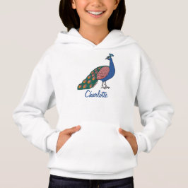 customizable Vivid Humble Peacock Hoodie