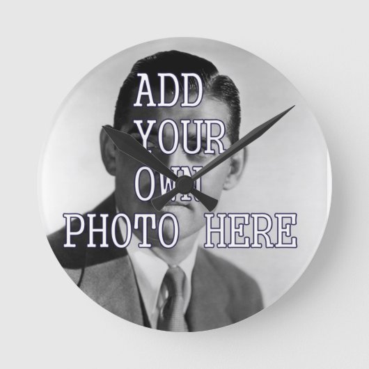 CUSTOMIZABLE WALL CLOCK - ADD YOUR OWN IMAGES RUNDE WANDUHR (Vorderseite)