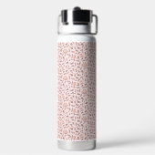 Customizable Water Bottle, Pink Floral Design Trinkflasche (Hinten)