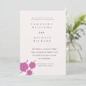 Customizable Watercolor Floral Minimalist Marriage Einladung (Stehend Vorderseite)