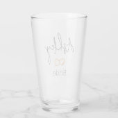 Customizable Wedding Bride Glass Tumbler (Rückseite)