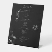 Customizable Wedding Drinks Menu Sign Sockelschild (Vorderseite)