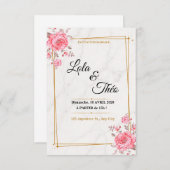 Customizable wedding invitation Template Dankeskarte (Vorne/Hinten)