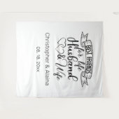 Customizable Wedding Quote Backdrop Wandteppich (Vorderseite (Horizontal))