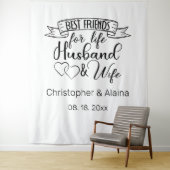 Customizable Wedding Quote Backdrop Wandteppich (Beispiel)