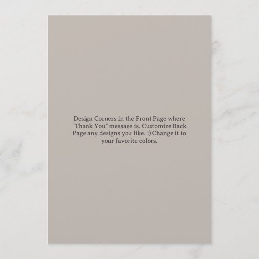 Customizable Wedding Soft Neutral Coastal Dankeskarte (Rückseite)