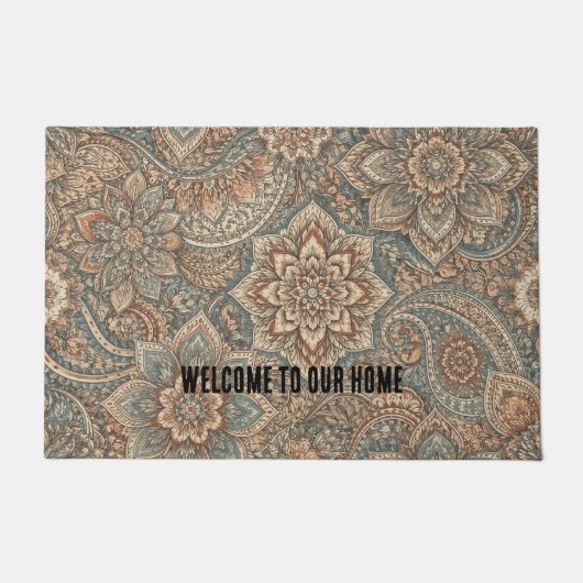 Customizable Welcome Door Mat with Unique Pattern Fußmatte (Vorderseite)