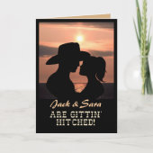 CUSTOMIZABLE Western Wedding INVITATION Einladung (Vorderseite)