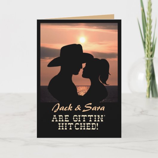 CUSTOMIZABLE Western Wedding INVITATION Einladung (Vorderseite)